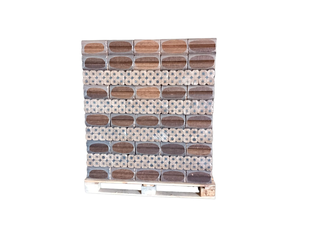Pollmeier Nestro Premium Briketten 100% Beukenhout - Rond - Pallet 960kg (160 pakken)