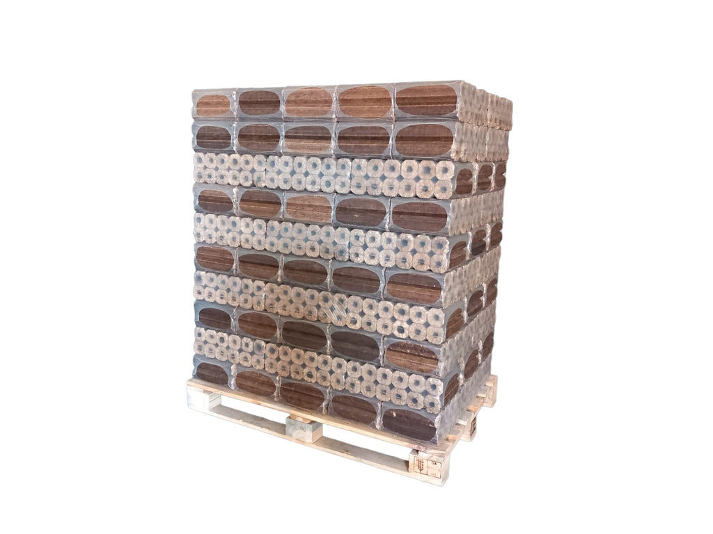 Pollmeier Nestro Premium Briketten 100% Beukenhout - Rond - Pallet 960kg (160 pakken)
