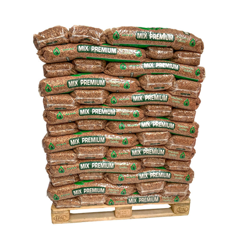 Mix Premium Houtpellets DINplus 15kg - Naald & Hardhout - Pallet 975kg (65 zakken)