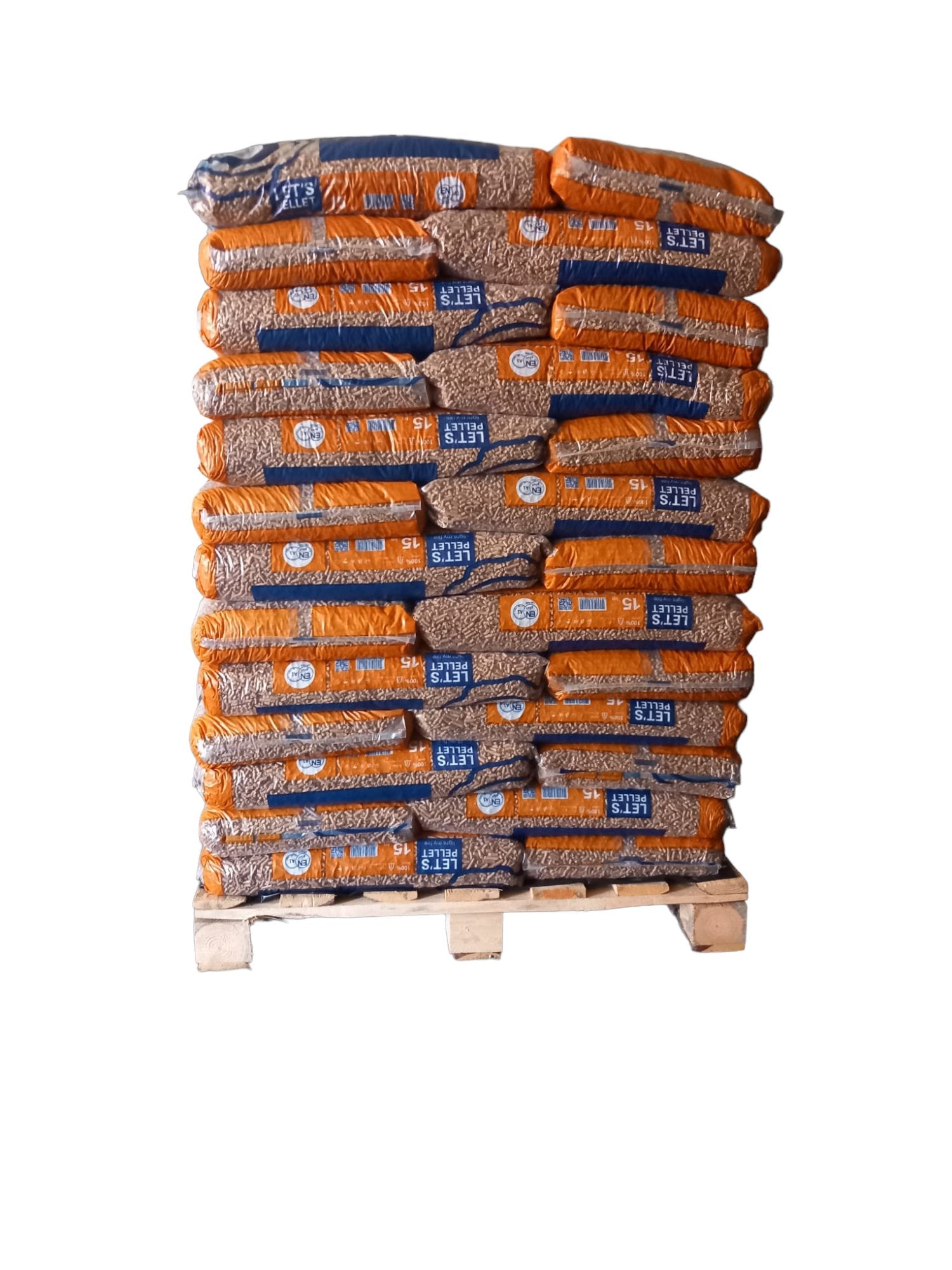 Let's Pellet Houtpellets EN+A1 15kg - Naaldhout Donker - Pallet 975kg (65 zakken)