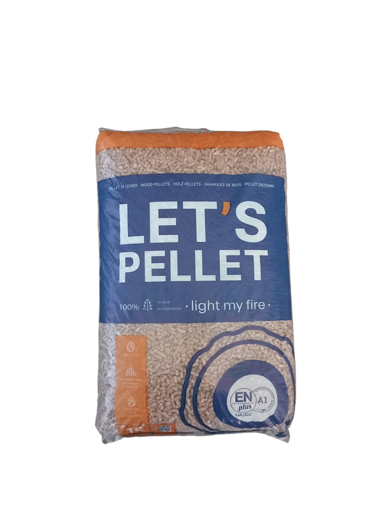 Let's Pellet Houtpellets EN+A1 15kg - Naaldhout Donker - Pallet 975kg (65 zakken)