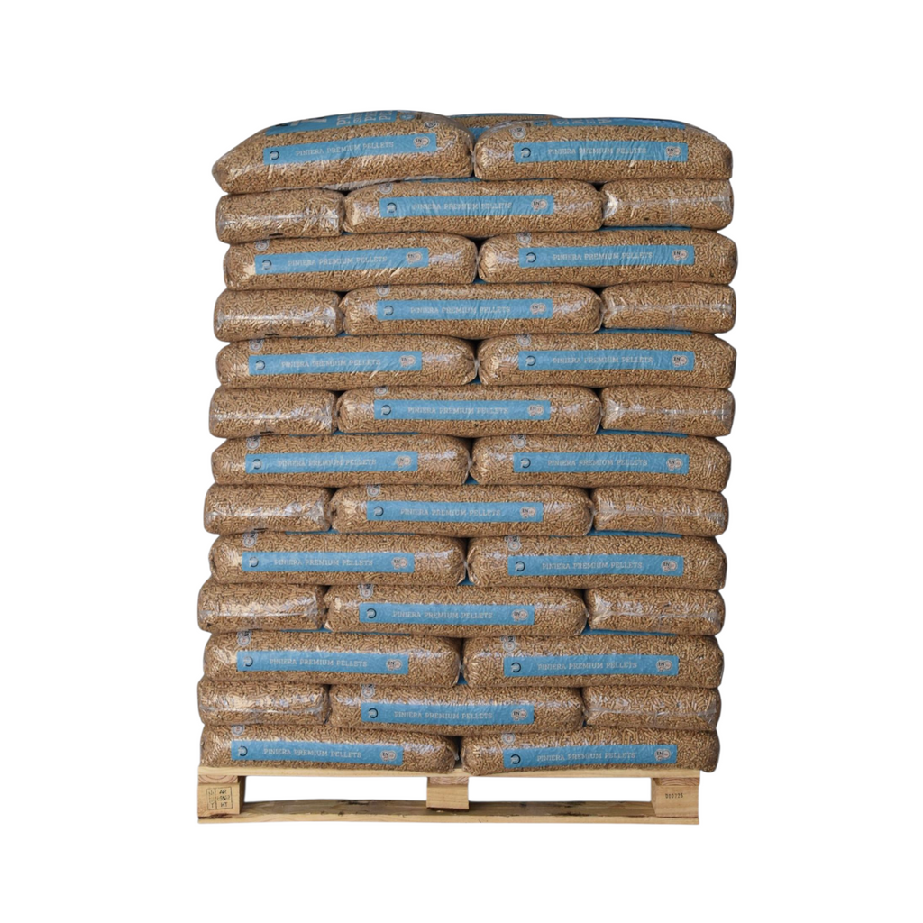Piniera Witte Houtpellets EN+A1 15kg - Naaldhout - Pallet 990kg (66 zakken)