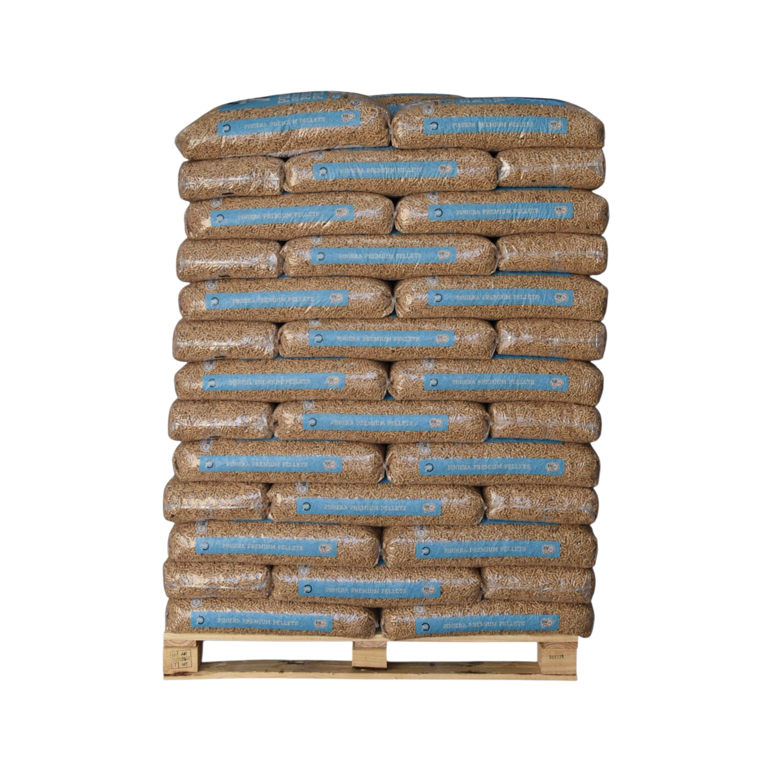 Piniera Witte Houtpellets EN+A1 15kg - Naaldhout - Pallet 990kg (66 zakken)